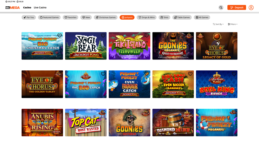 Mr Mega Casino Desktop Jackpot