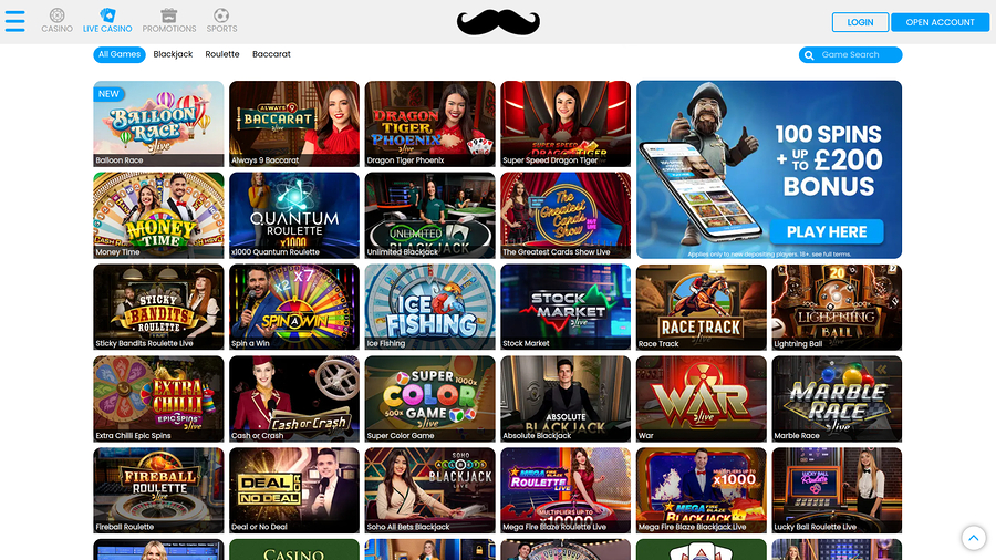 Mr Play Casino Desktop Live dealer