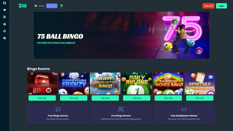 Mr SuperPlay Casino Desktop Bingo
