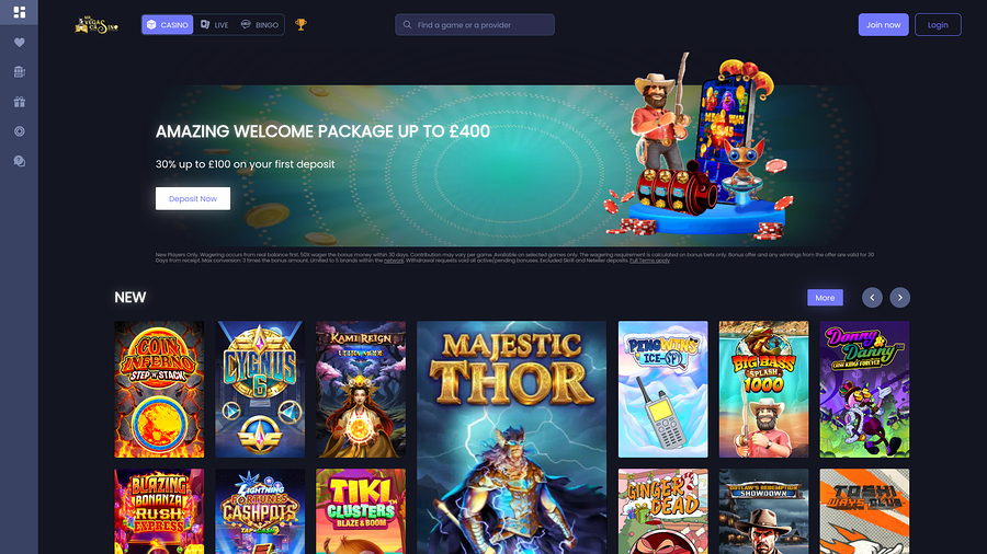 Mr Vegas Casino Desktop Homepage