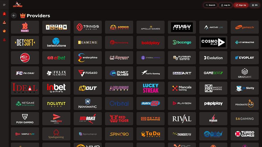 Página de desarrolladores de juegos de Mr Jones Casino