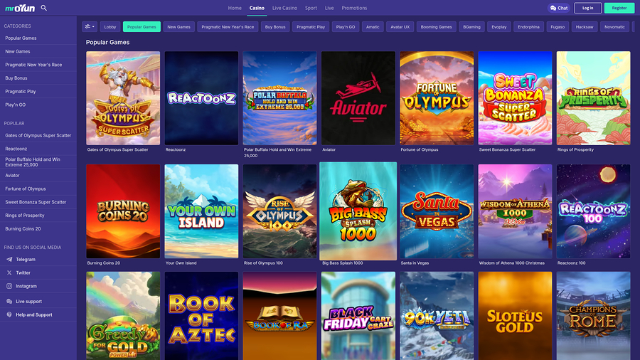 MrOyun Casino Desktop Games