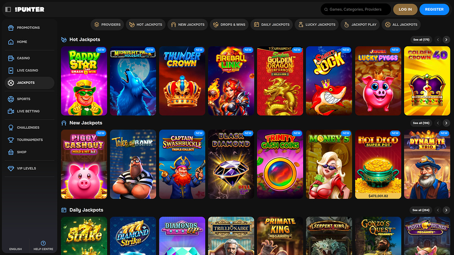 Jackpot de escritorio del casino MrPunter