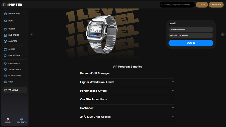 Programa VIP de escritorio de MrPunter Casino