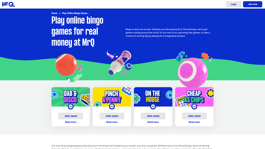 MrQ Casino Desktop Bingo