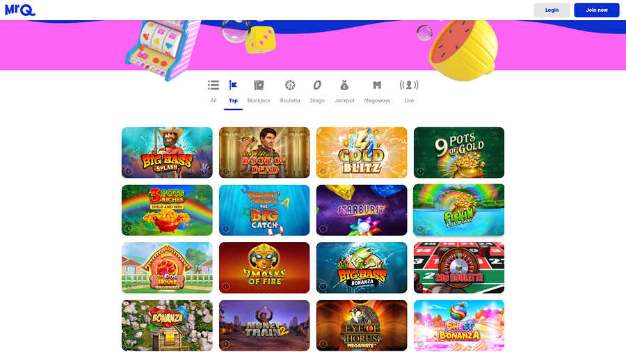 MrQ Casino Desktop Games