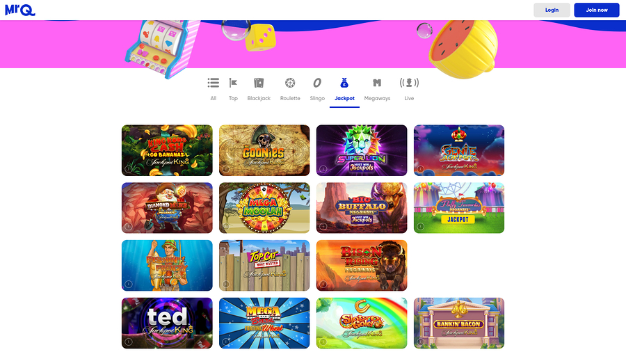 MrQ Casino Desktop Jackpot