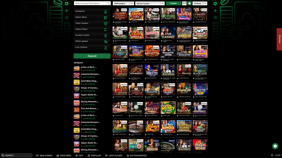 MrVegas Casino Desktop Live Dealer
