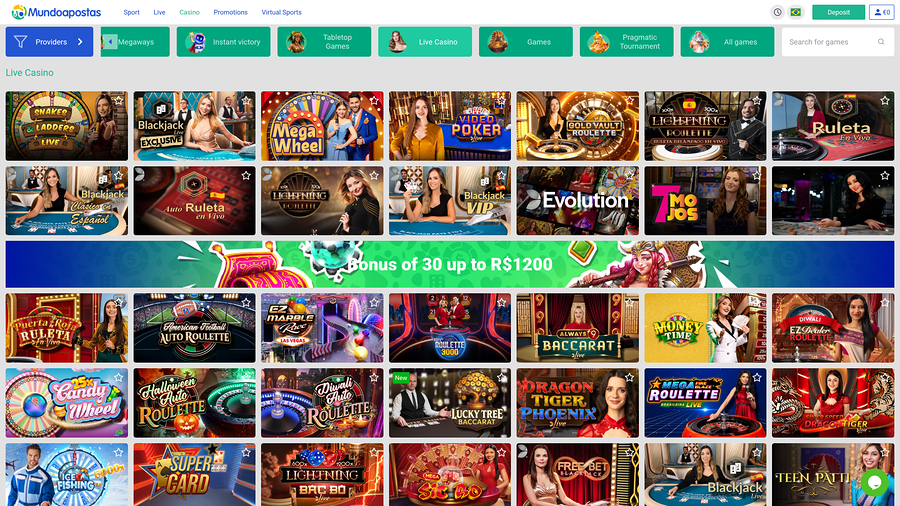 Mundoapostas Casino Desktop Live Dealer
