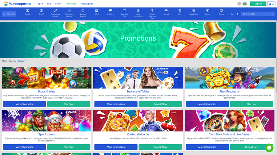 Mundoapostas Casino Desktop Promotions