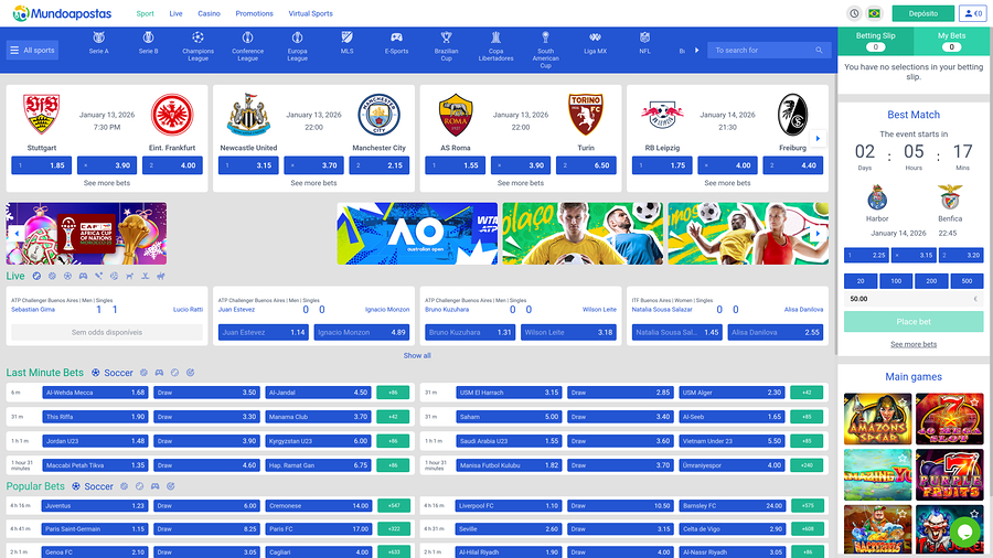Mundoapostas Casino Desktop Sportsbook
