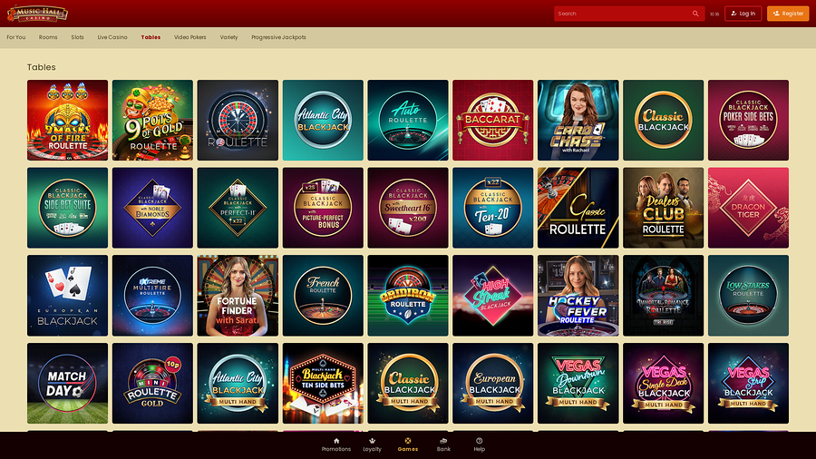Music Hall Casino Desktop Table Games