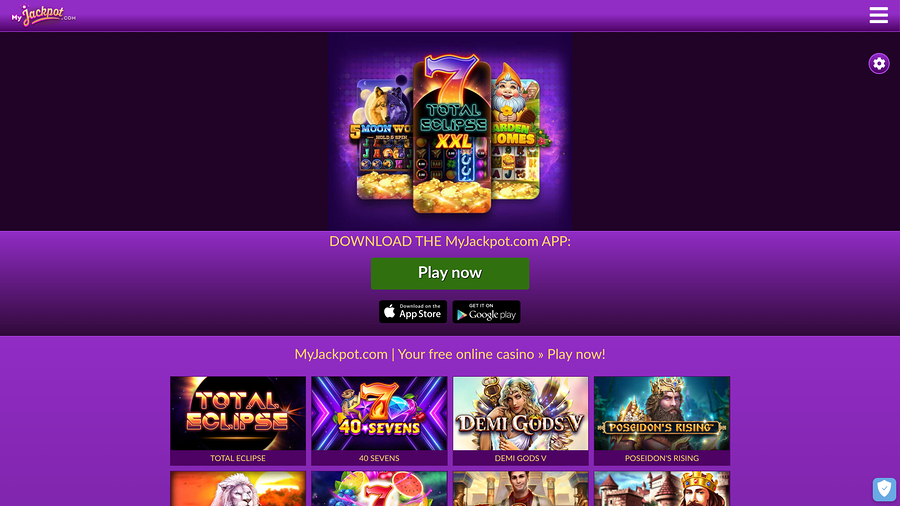 My Jackpot Casino Desktop Homepage