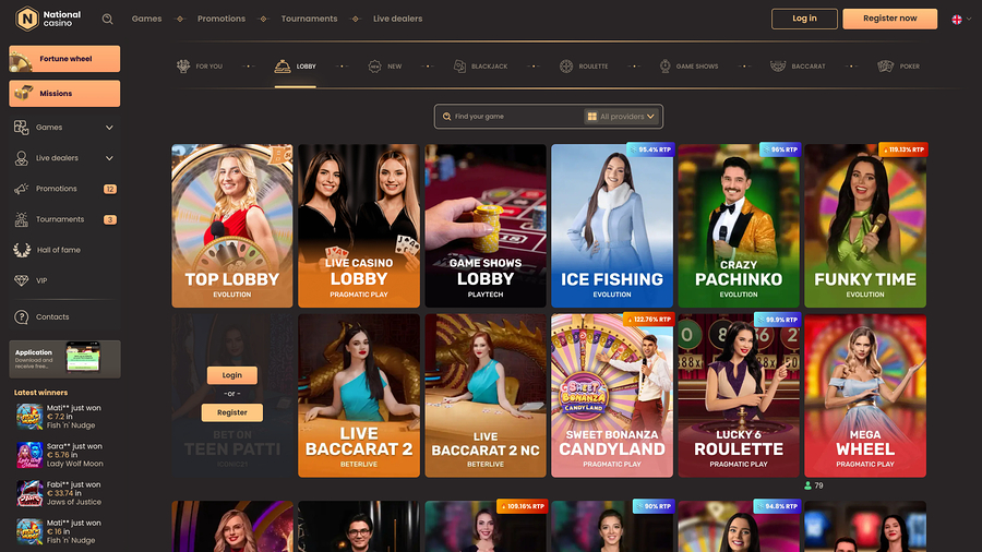 National Casino Desktop live dealer