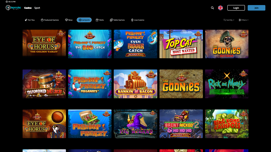 Neptune Play Casino Desktop Jackpot