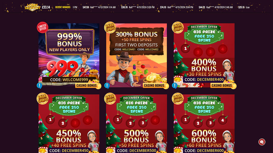Nevada 777 Casino Desktop Promotions