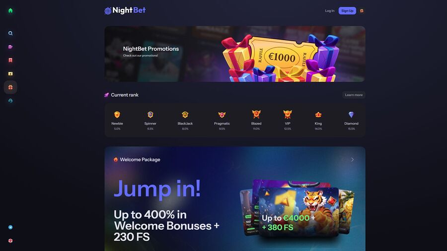 Promociones de NightBet Casino para ordenador