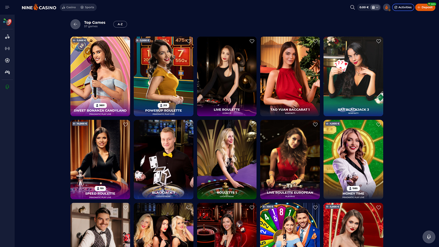 Nine Casino Desktop Live Dealer