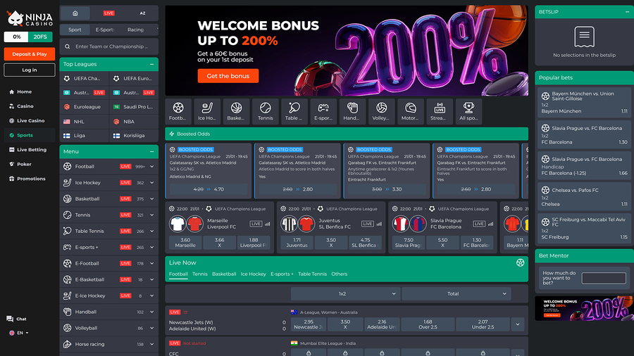 Ninja Casino datorsportspel