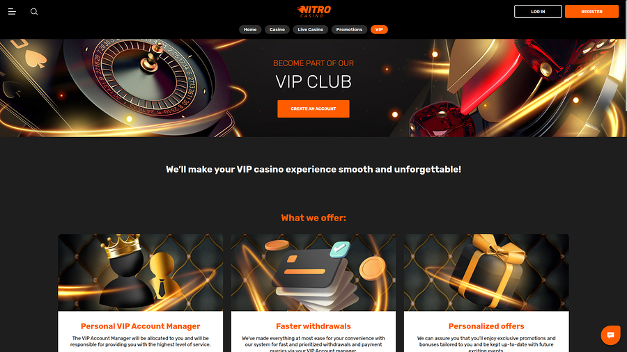 NitroCasino Desktop VIP Program