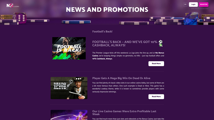 No Bonus Casino Desktop Promotions