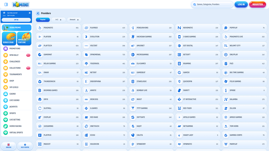 Nomini Casino Desktop Game Developers