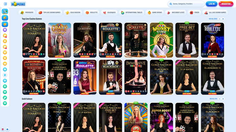 Nomini Casino Desktop Live Dealer