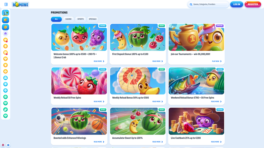 Nomini Casino Desktop Promotions