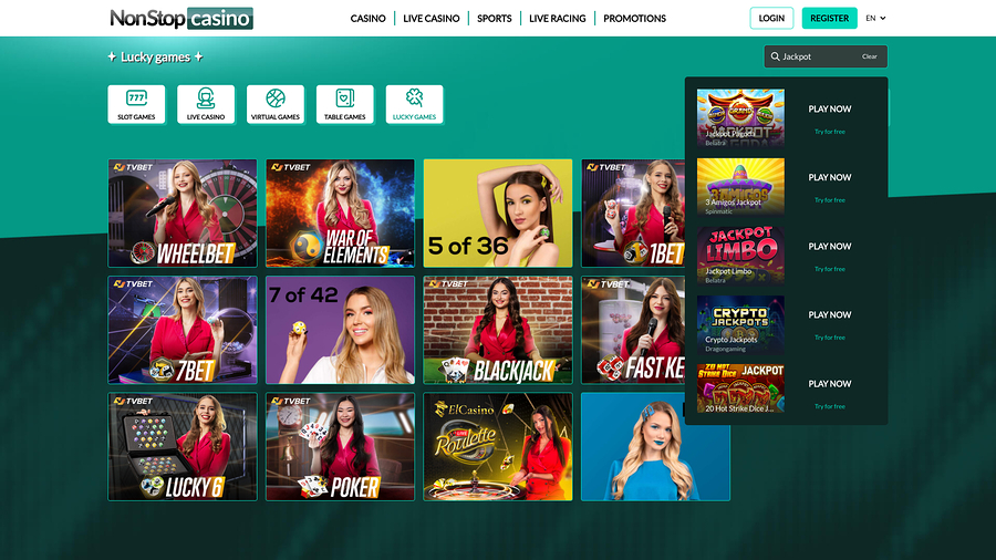 NonStop Casino Desktop Jackpot