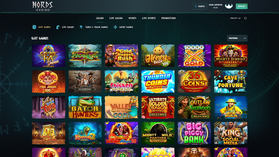 Juegos de escritorio de Nords Casino