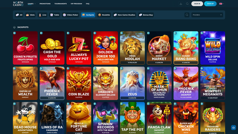 North Casino Desktop Jackpot