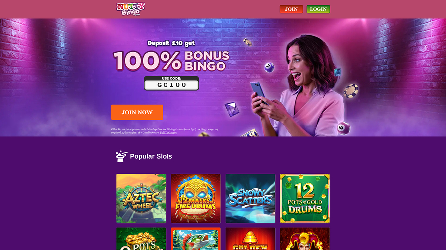 Nutty Bingo Casino Desktop Homepage