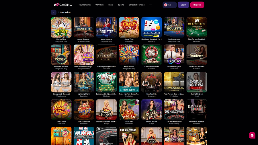 NV Casino Desktop Live Dealer