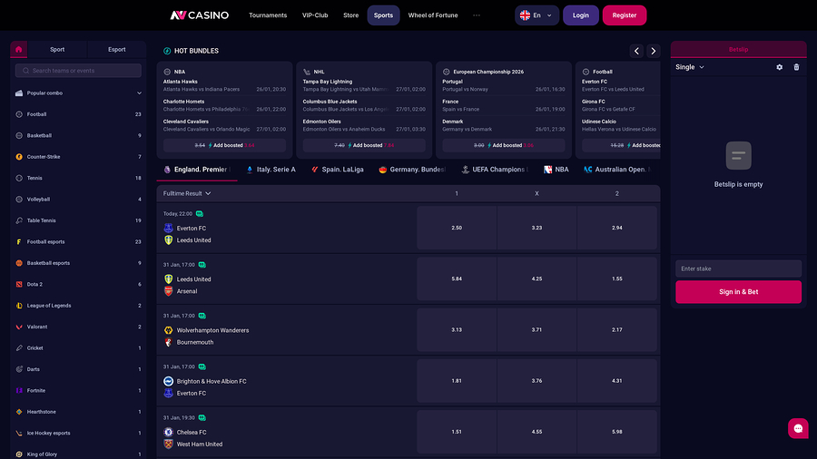 NV Casino Desktop Sports