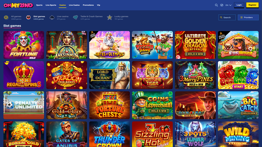 OhMyZino Casino Desktop Games