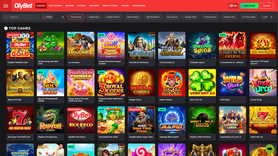 Olybet Casino Desktop Games