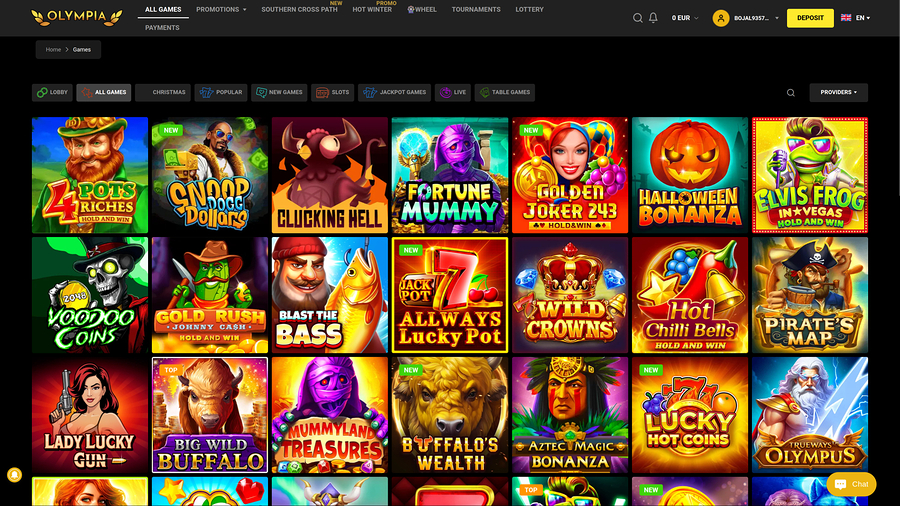 Olympia Casino Desktop Games