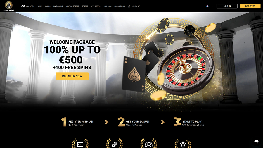 Olympusbet Casino Desktop Homepage