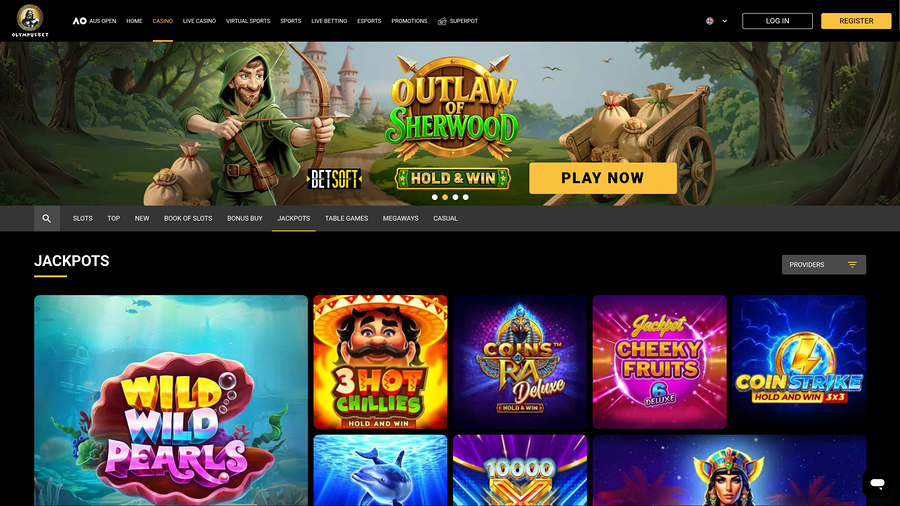 Olympusbet Casino Desktop Jackpot
