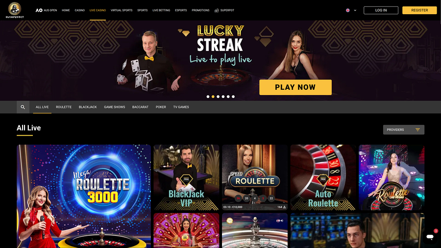 Olympusbet Casino Desktop Live Dealer