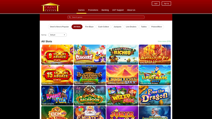 Omni Casino Desktop Games