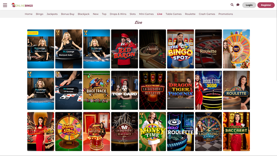 Online Bingo Desktop Live Dealer