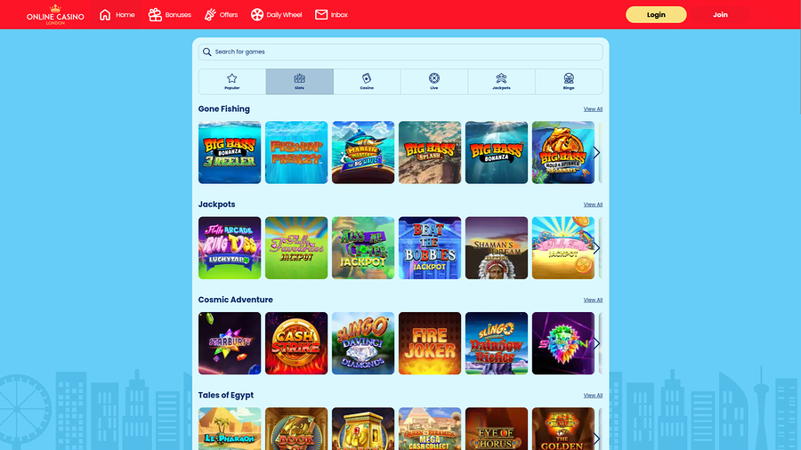 Online Casino London Desktop Games