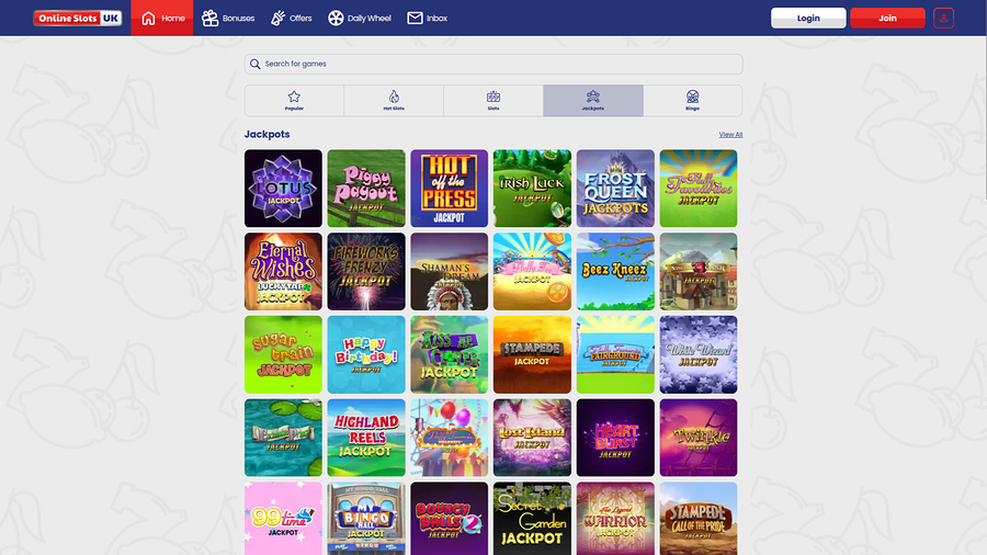 Online Slots UK Desktop Jackpot