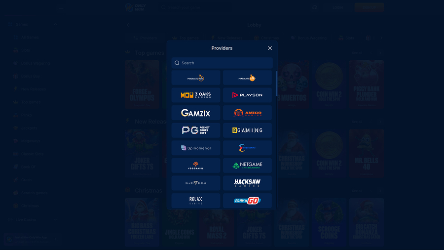 Only Win Casino Desktop Game Developers