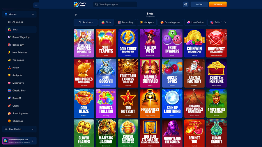 Only Win Casino Desktop Games