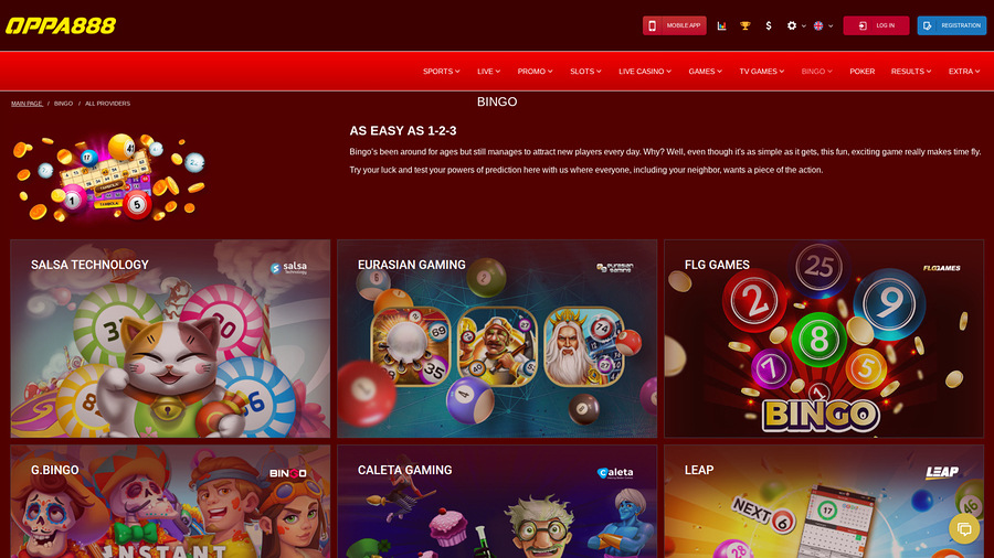 Oppa 888 Desktop Bingo