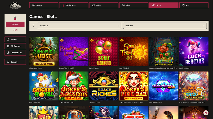 OrientXpress Casino Desktop Games