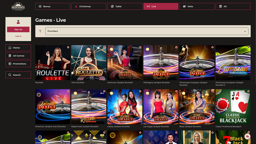 OrientXpress Casino Desktop Live Dealer