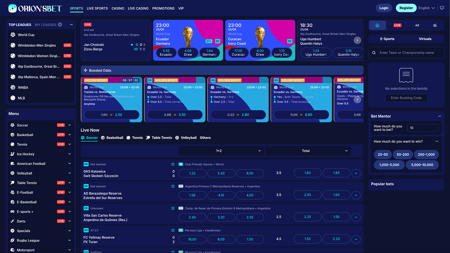 Deportes de escritorio de OrionsBet Casino